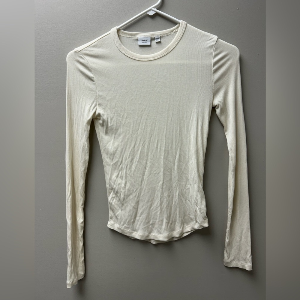 Sunday Best ReRib Women’s‎ Ribbed Pale Yellow Long Sleeve Shirt